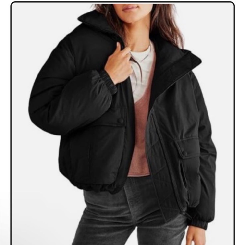 Puffer cropped winter jacket by Meikulo from Amazon
